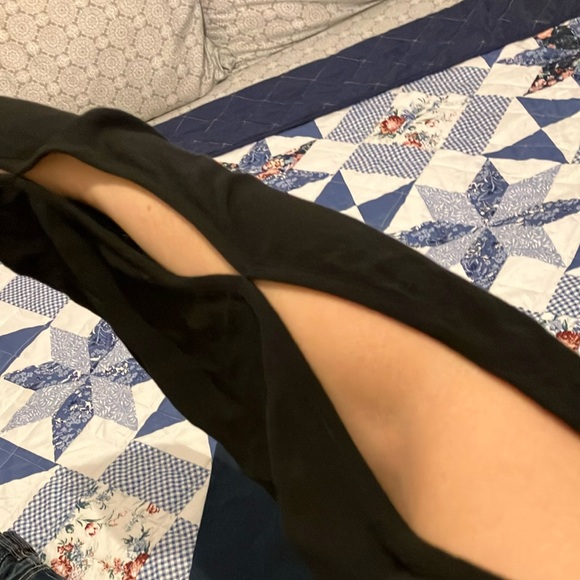 Torrid Black and Cream Embellished Long Sleeve Blouse - Picture 3 of 5